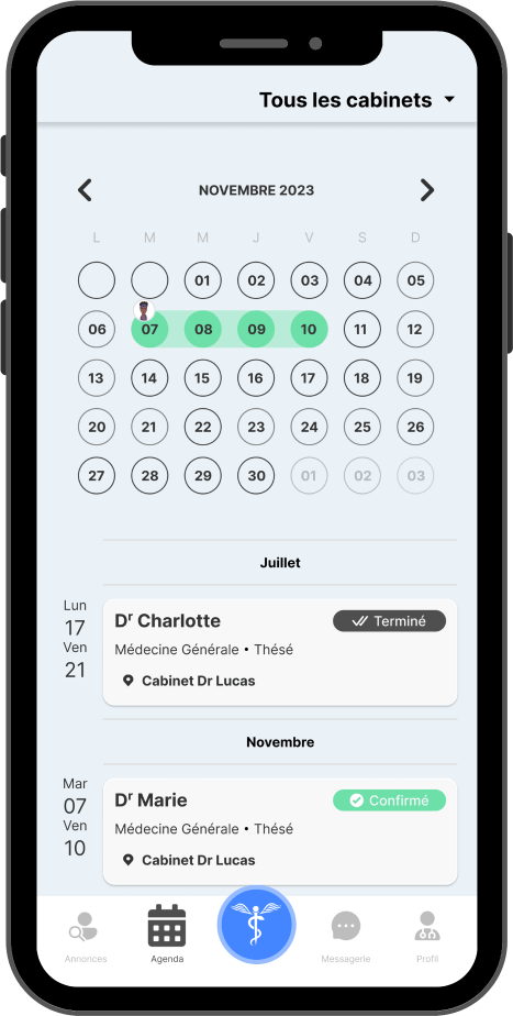 Effectuez vos remplacements médicaux sur l'application Swing