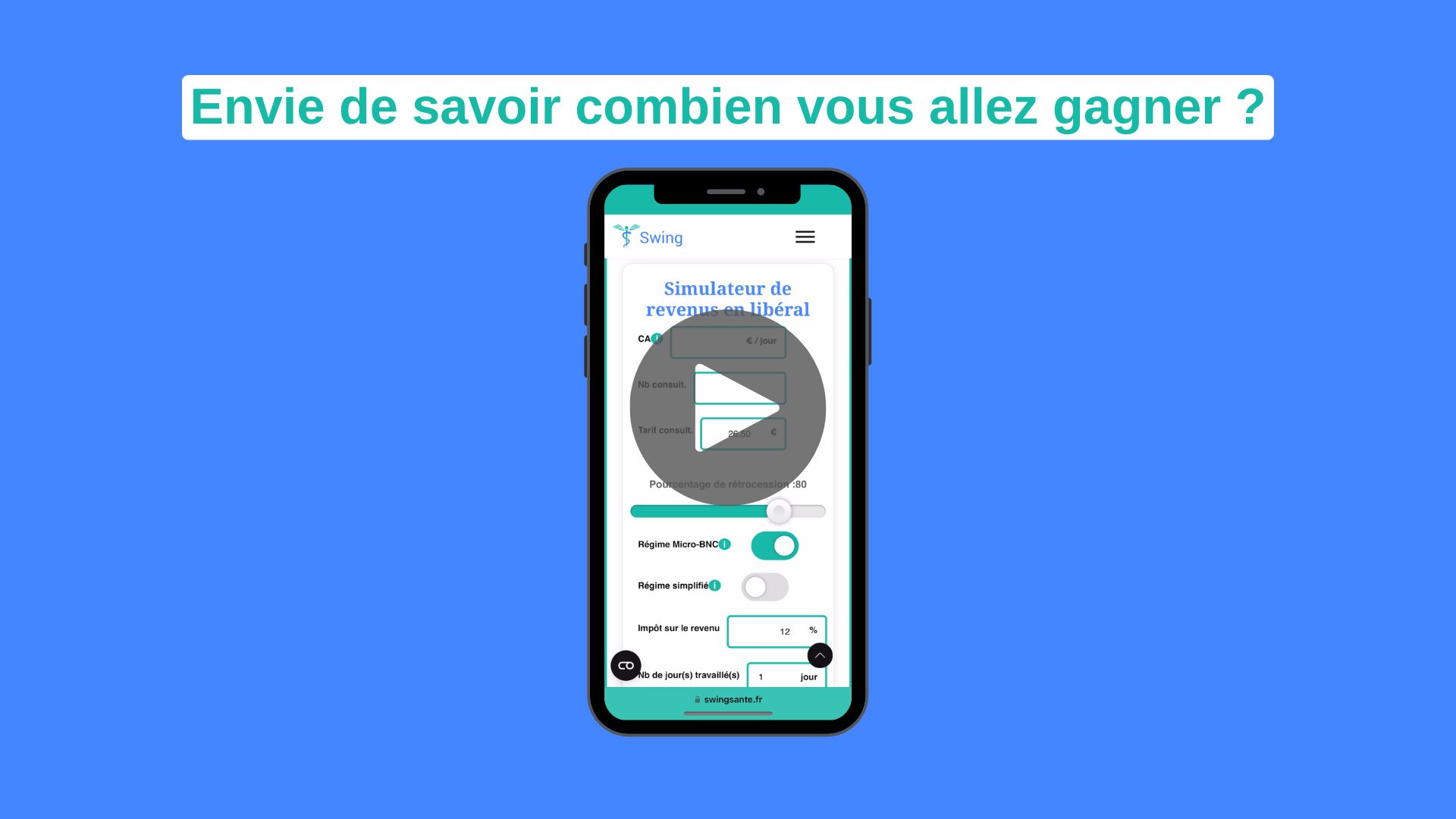 Les tutos Swing, application gratuite de remplacements médicaux